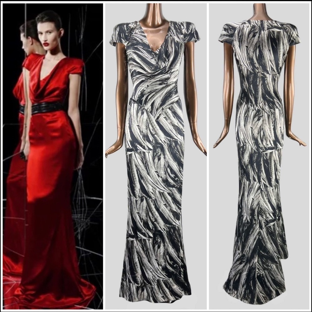 Vintages ALEXANDER McQUEEN  Gown  “ The Horn Of Plenty “ 2009 Collection Size 44